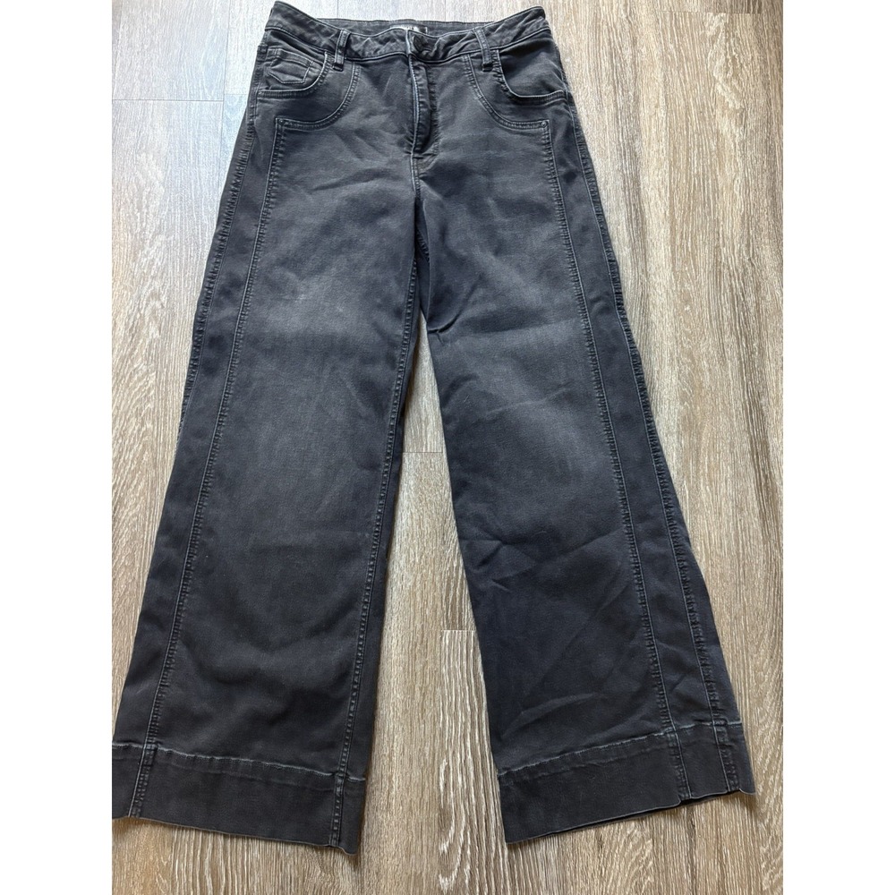 KUT From The Kloth Meg High Rise Fab Ab Wide Leg Women's Jeans Black Size 8